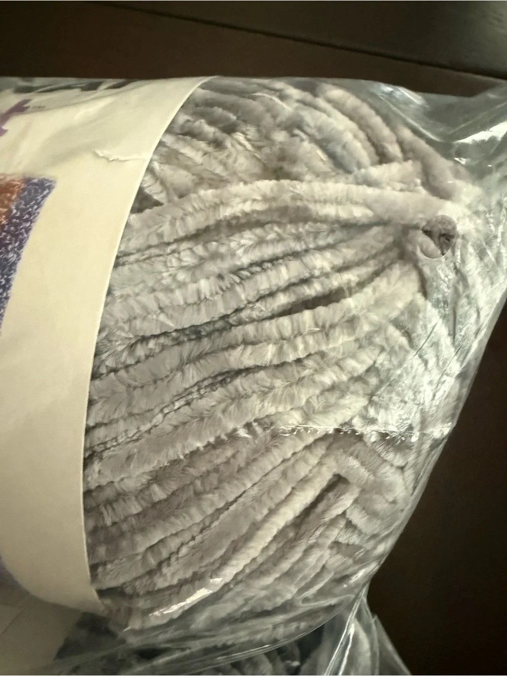 Yarnspirations Bernat Velvet Chenille Yarn - Light Gray - Vapor Gray Color
